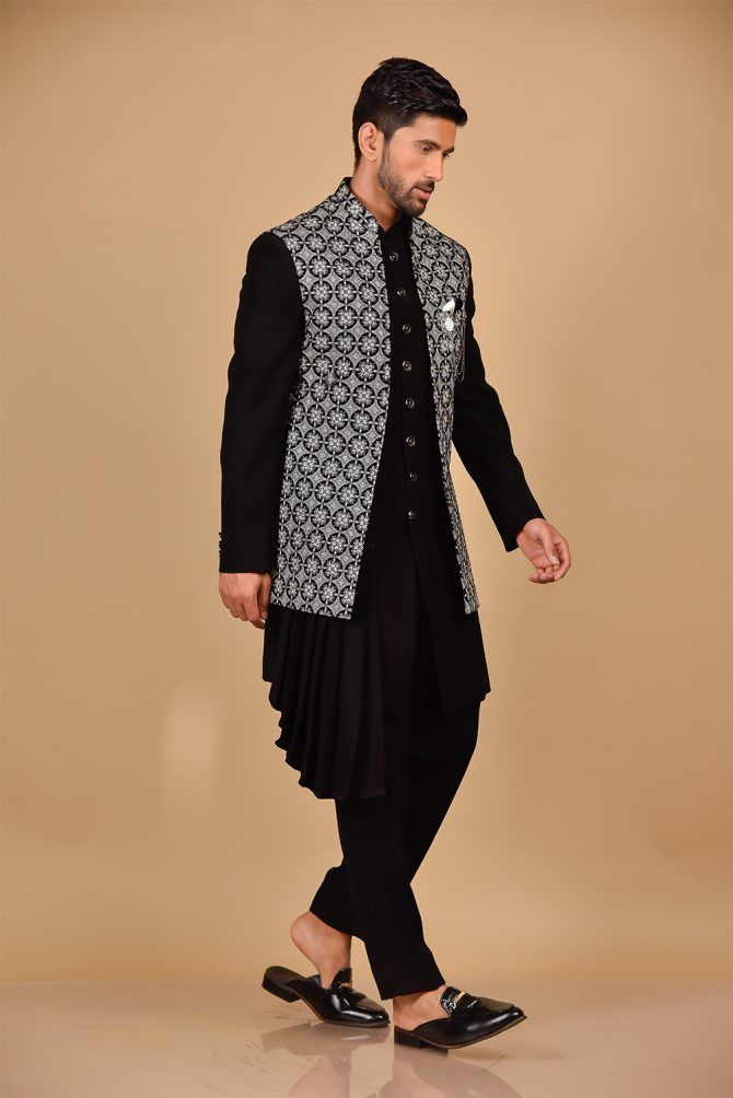 Black & White With Extended Designed Outfits