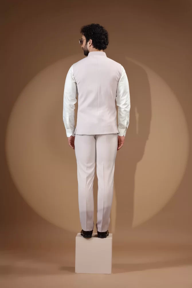 OFF White Velvet Waist-Coat With Shirt