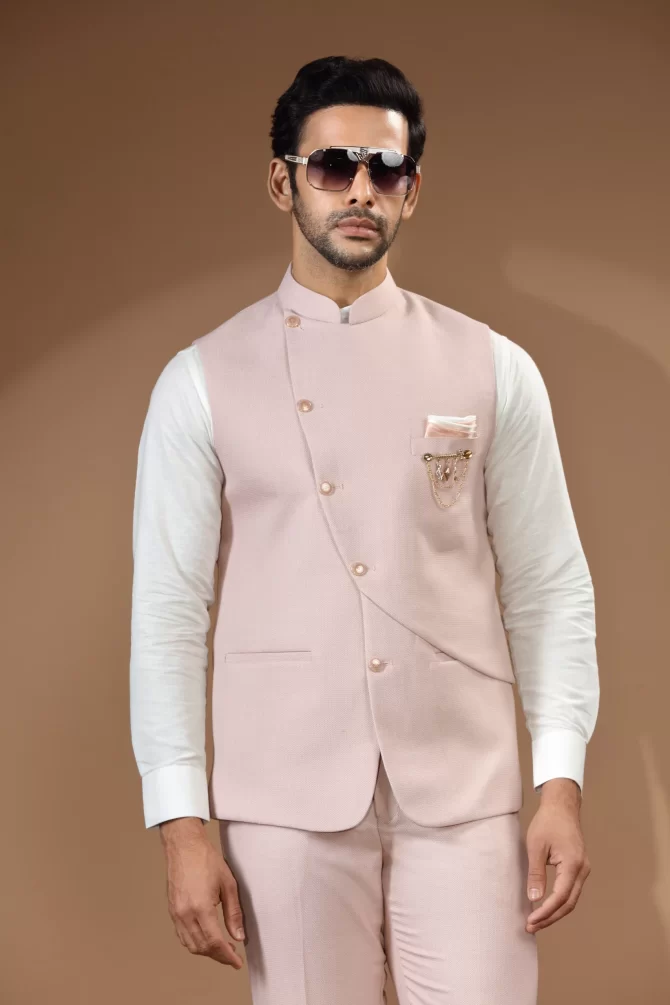 OFF White Velvet Waist-Coat With Shirt