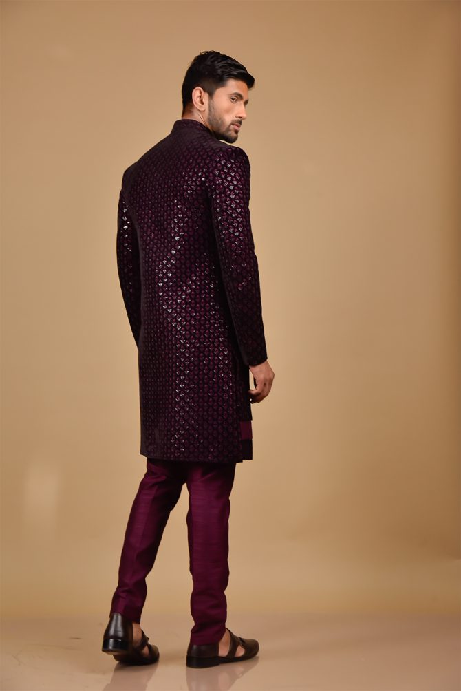 Wine Velvet Indo-Western