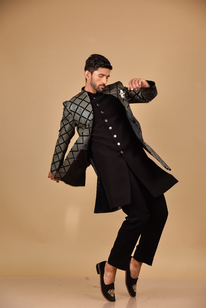 Black With Thread Work Outfits
