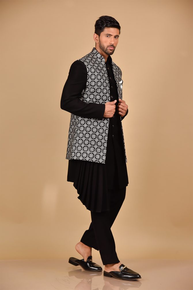 Black & White With Extended Designed Outfits