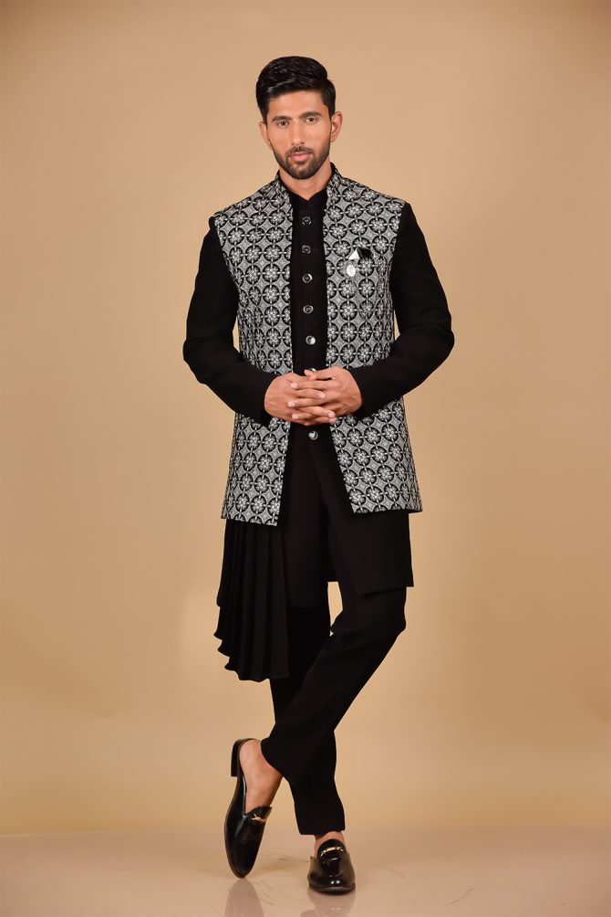 Black & White With Extended Designed Outfits