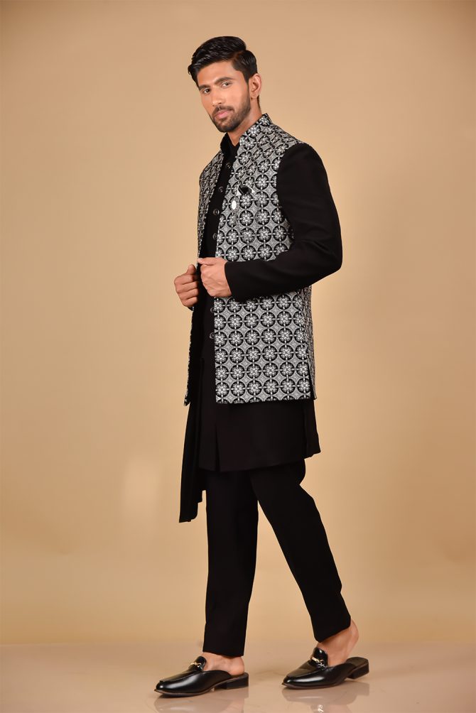 Black & White With Extended Designed Outfits